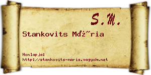 Stankovits Mária névjegykártya